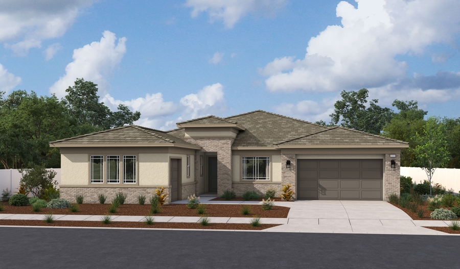Elevation A of the Huntley floor plan