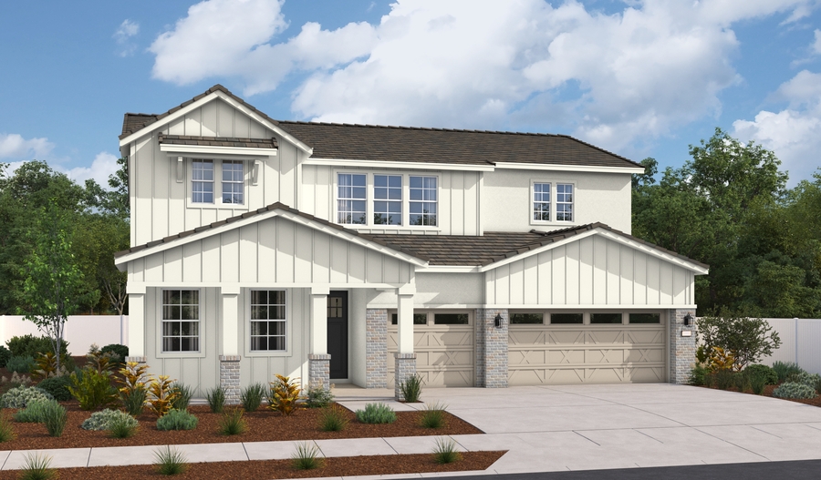Elevation A of the Dayton floor plan