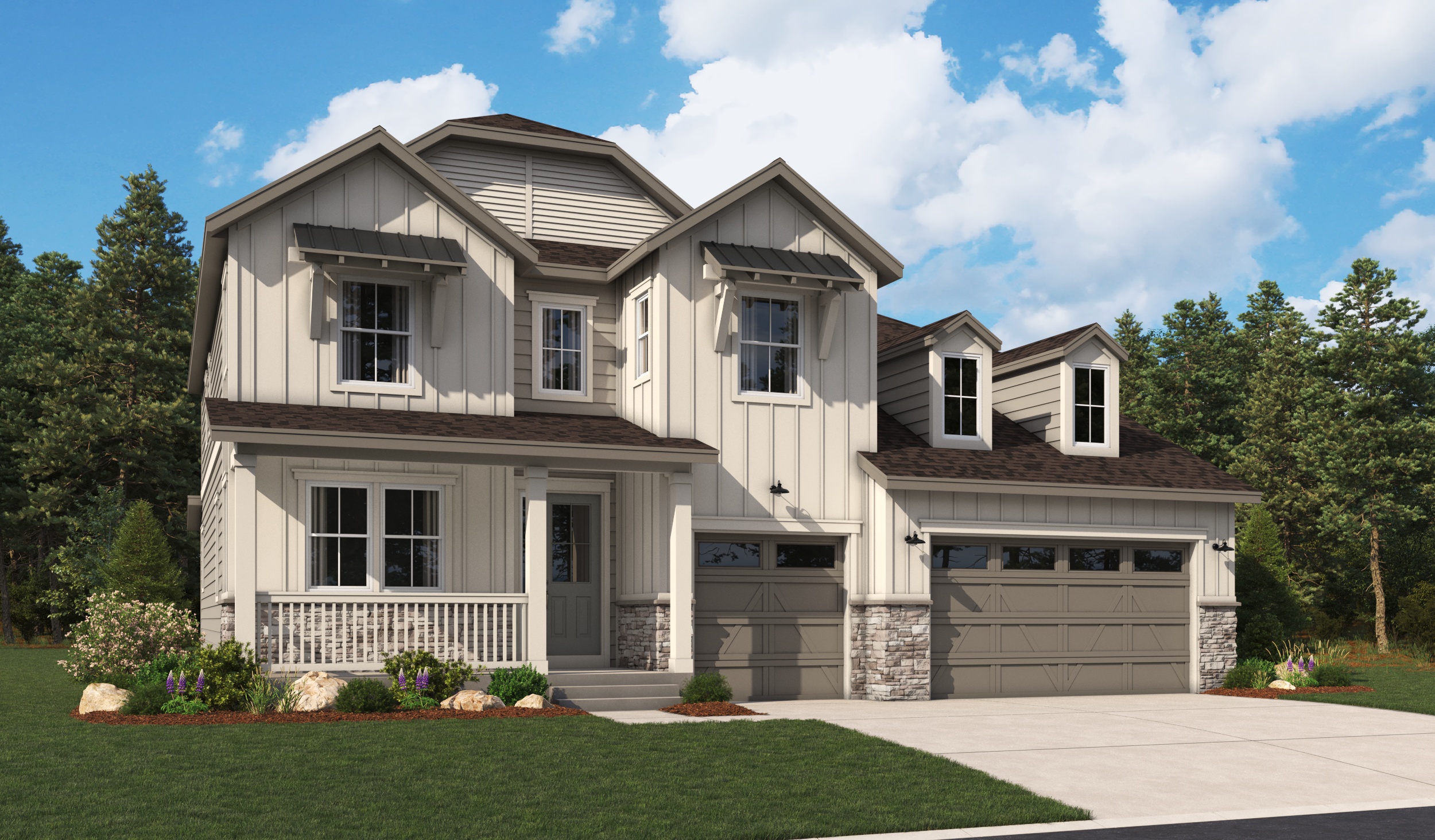 Elevation A of the DillonII floor plan
