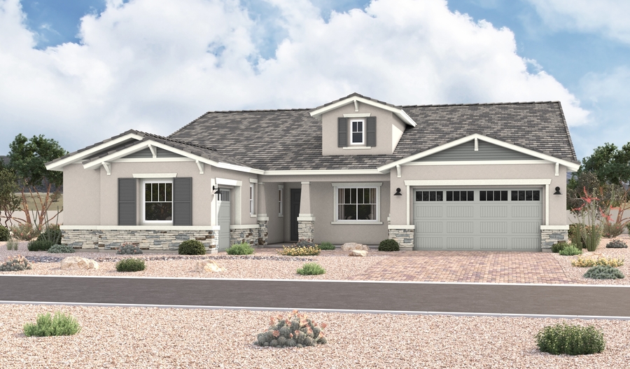 Elevation A of the Huntley floor plan