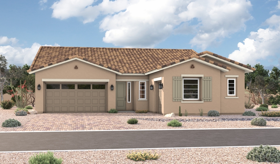 Elevation A of the Pinecrest floor plan
