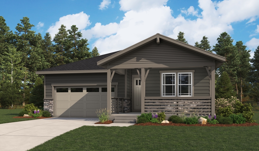 Elevation A of the Farmington floor plan