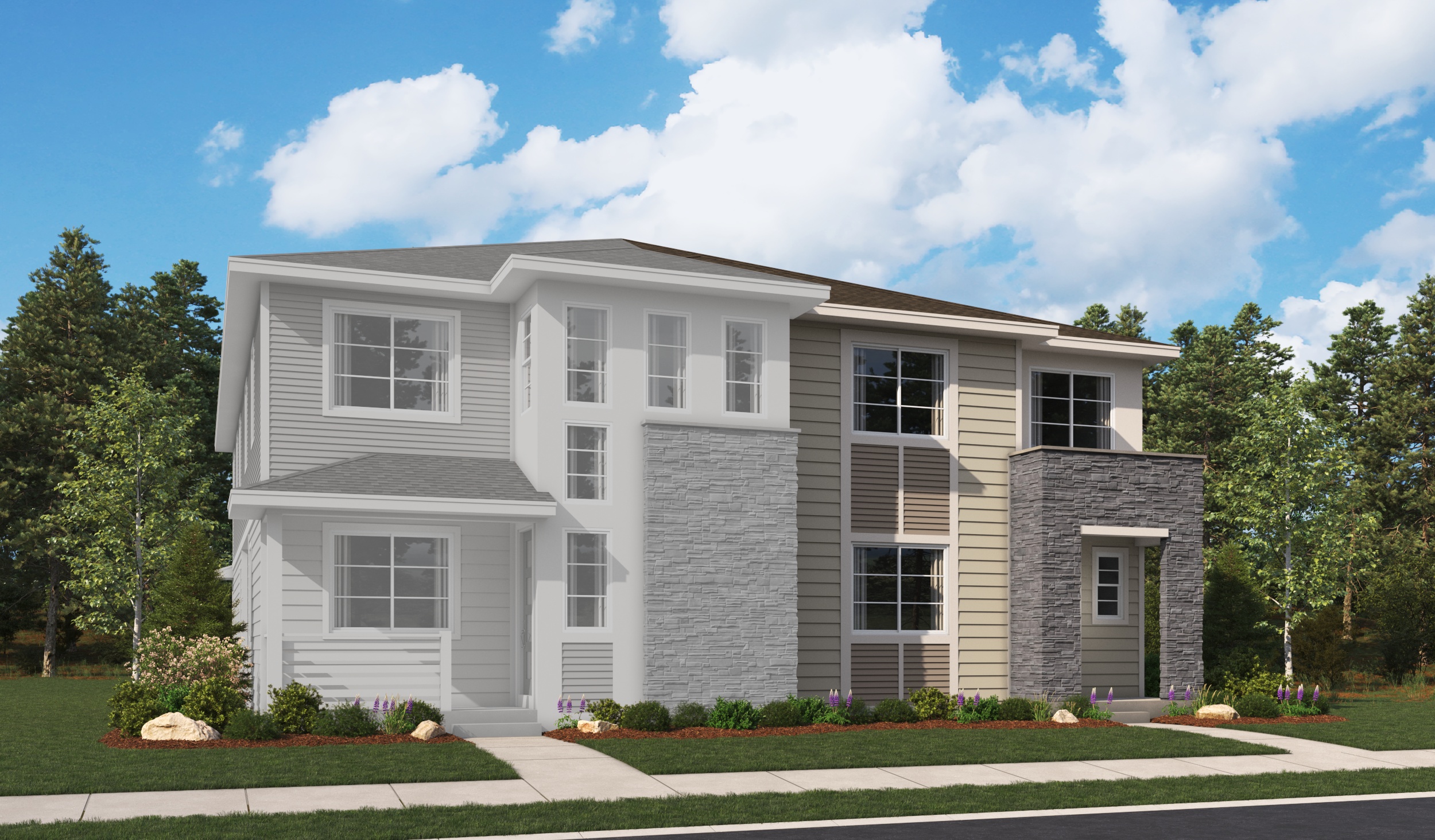 Elevation A of the Napa floor plan