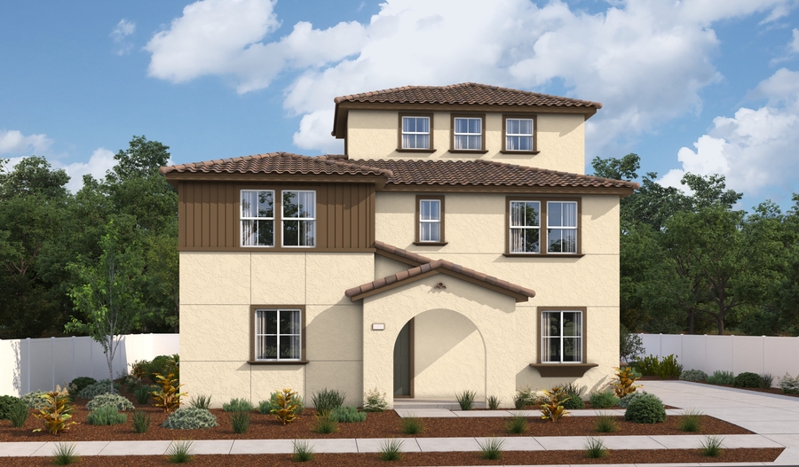 Elevation A of the Norcross floor plan
