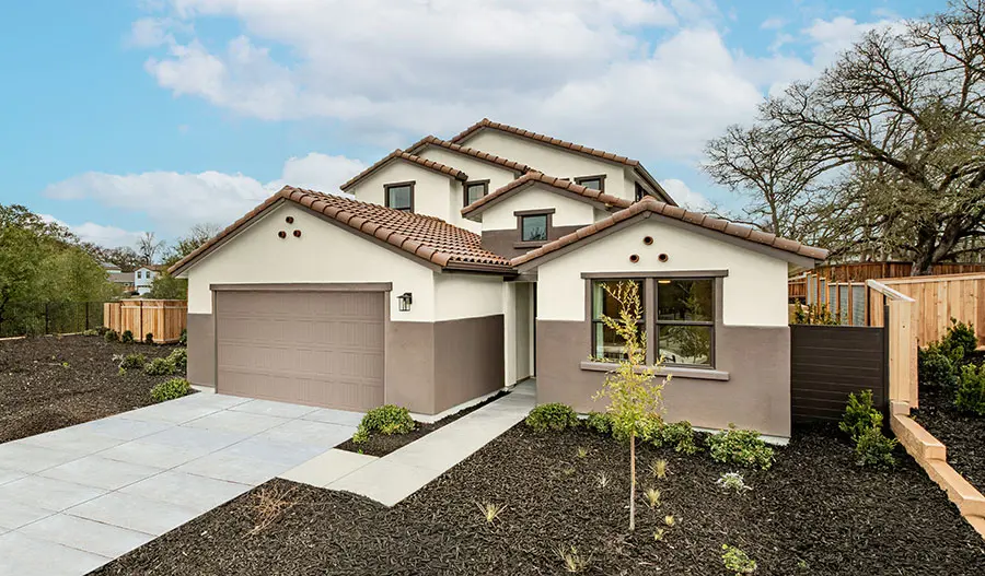 Exterior of a handsome new home