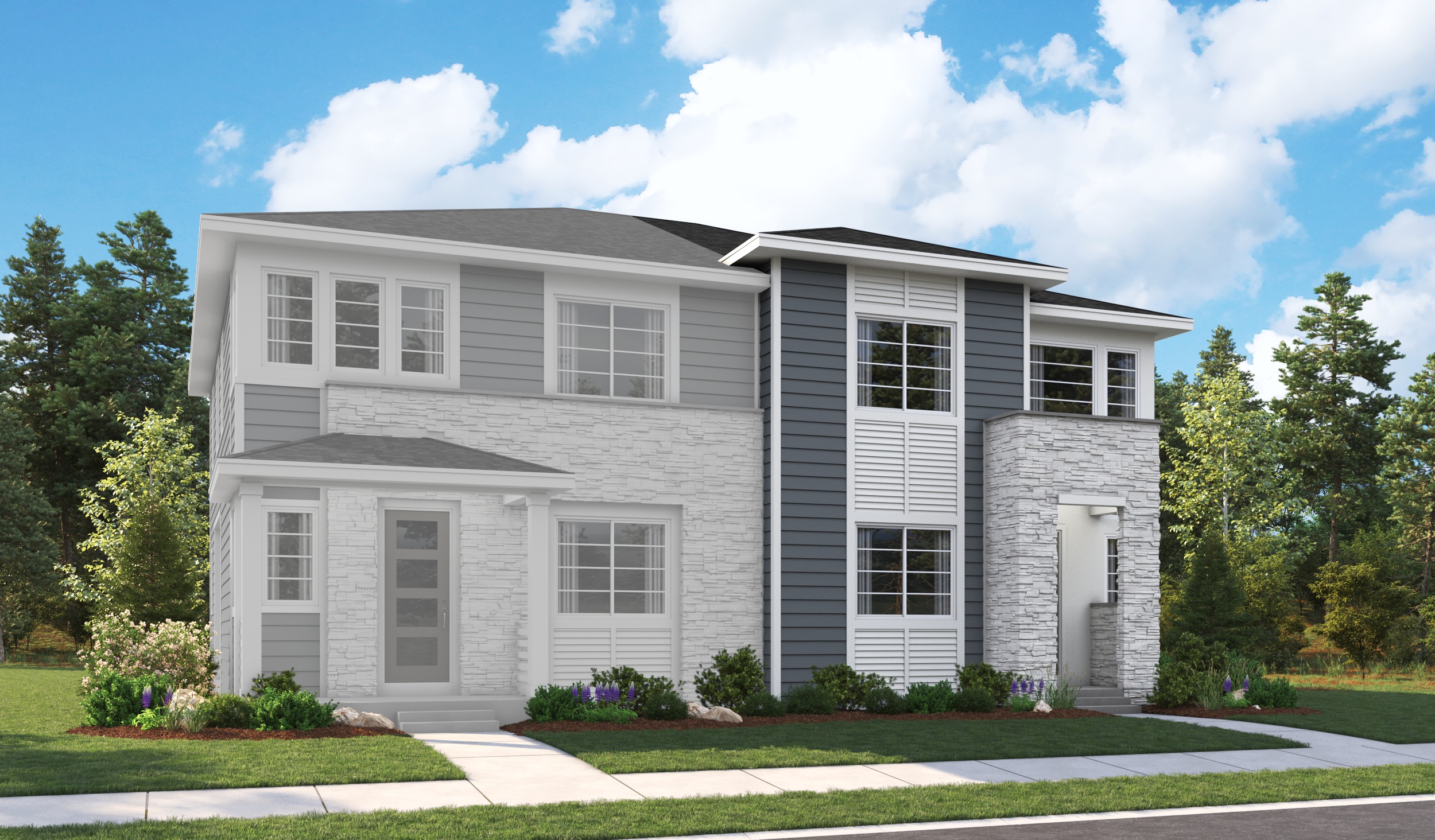 Elevation A of the Navy1 floor plan