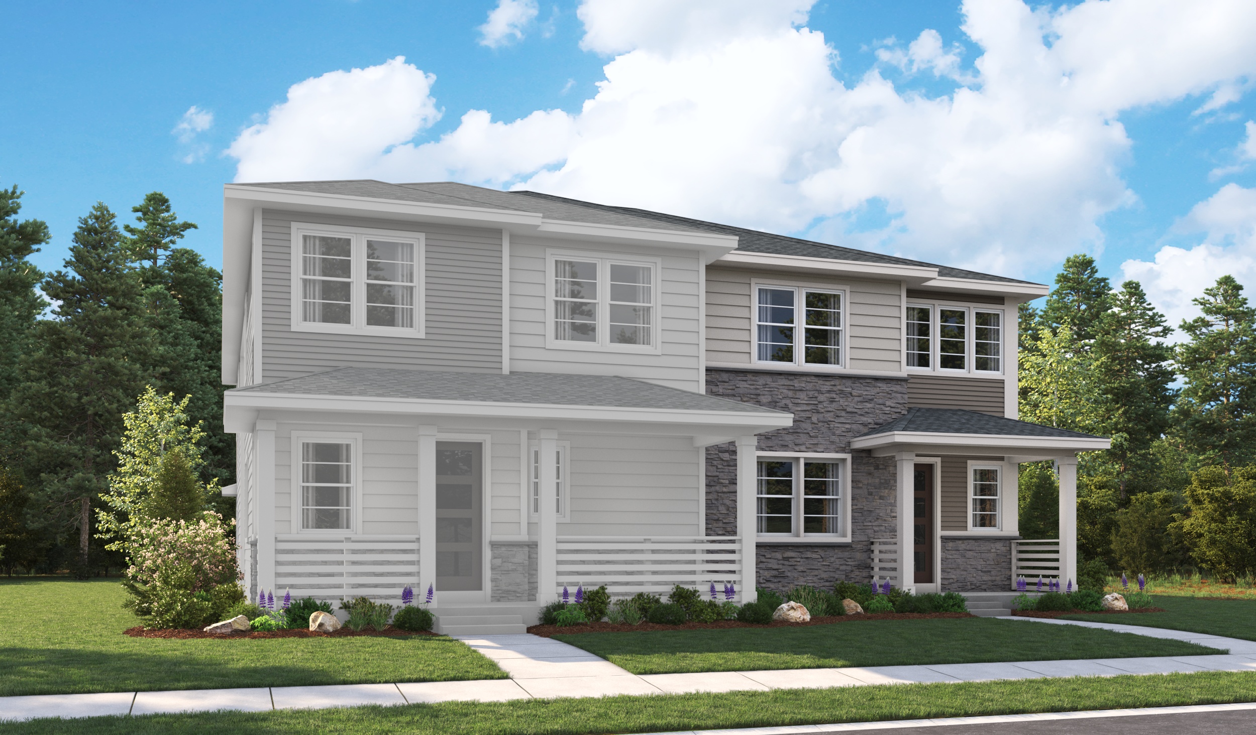 Elevation A of the Navy3 floor plan