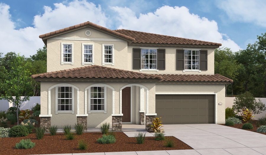 Elevation B of the Ammolite floor plan