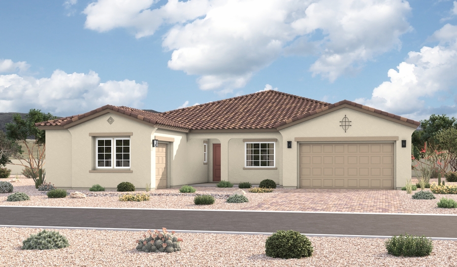Elevation A of the Huntley floor plan