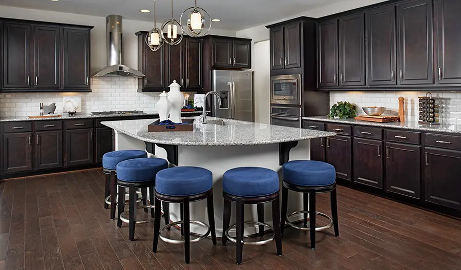 The Hemingway Kitchen with center island in the Hemingway floor plan