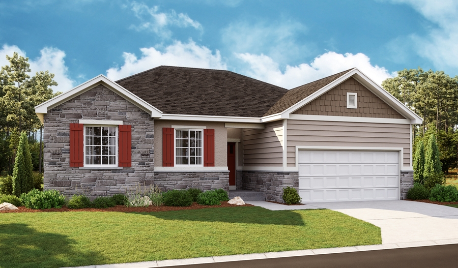 Exterior F of the Bryce floor plan in the Newman Ranch community