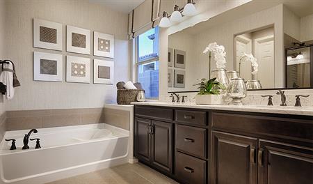 Master bathroom in the Arlington floor plan