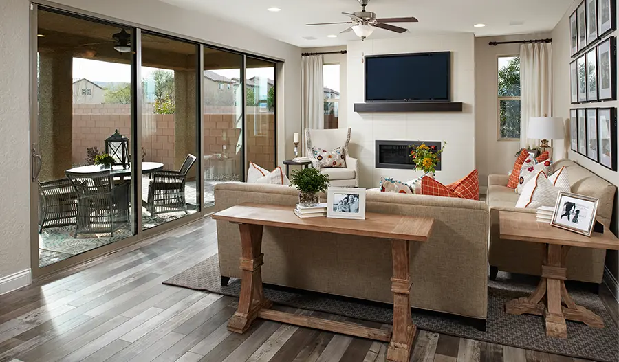 Family room in the Sage floor plan