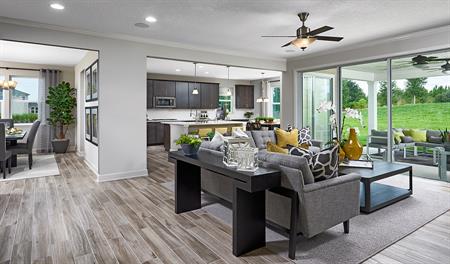 Great room of the Dalton floor plan