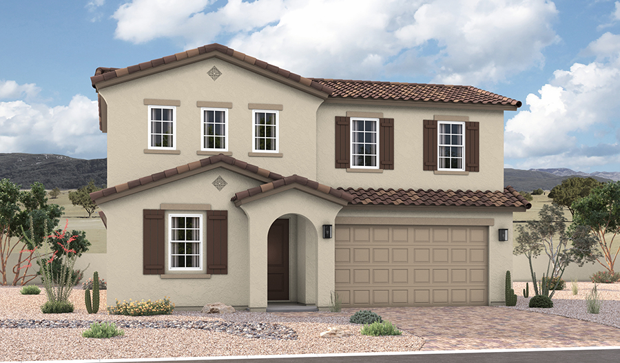Elevation A of the Elderberry floor plan
