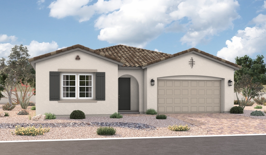 Elevation A of the Cassandra floor plan