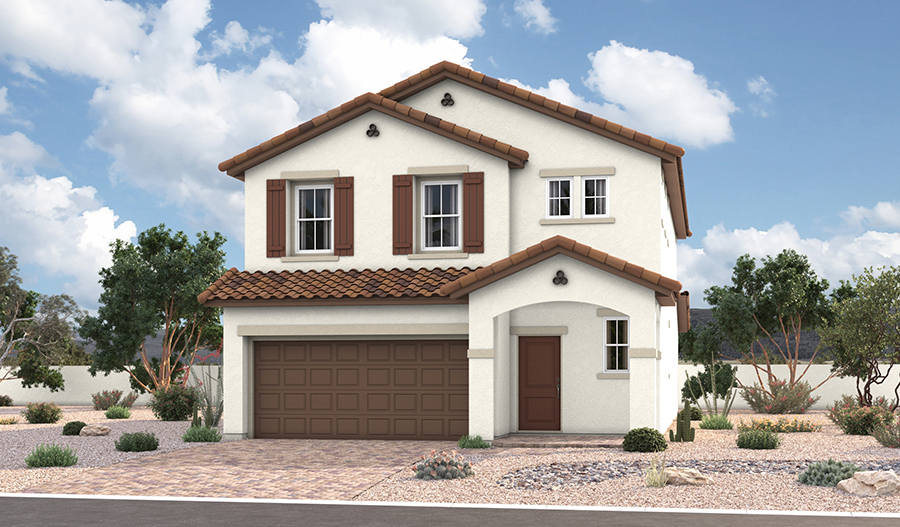 Elevation A of the Maple floor plan