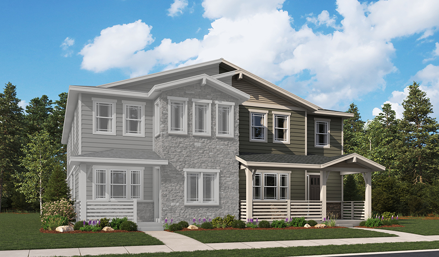 Elevation A of the Napa floor plan