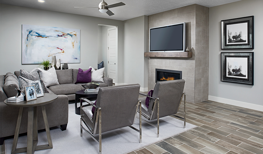 The Bedford Family room of the Bedford floor plan