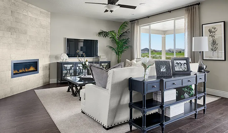 The Coronado Family room of the Coronado floor plan