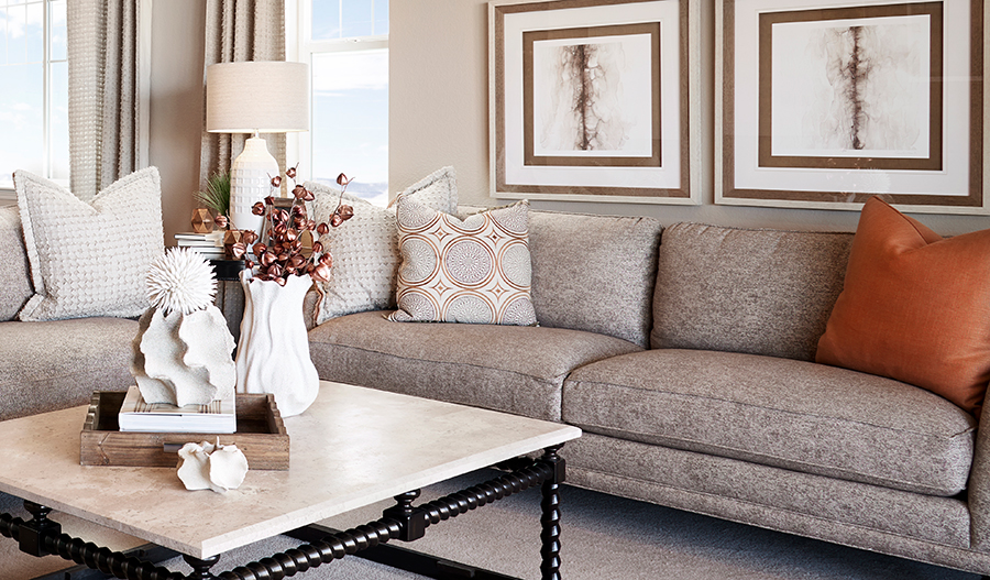 Great room of the Arlington floor plan