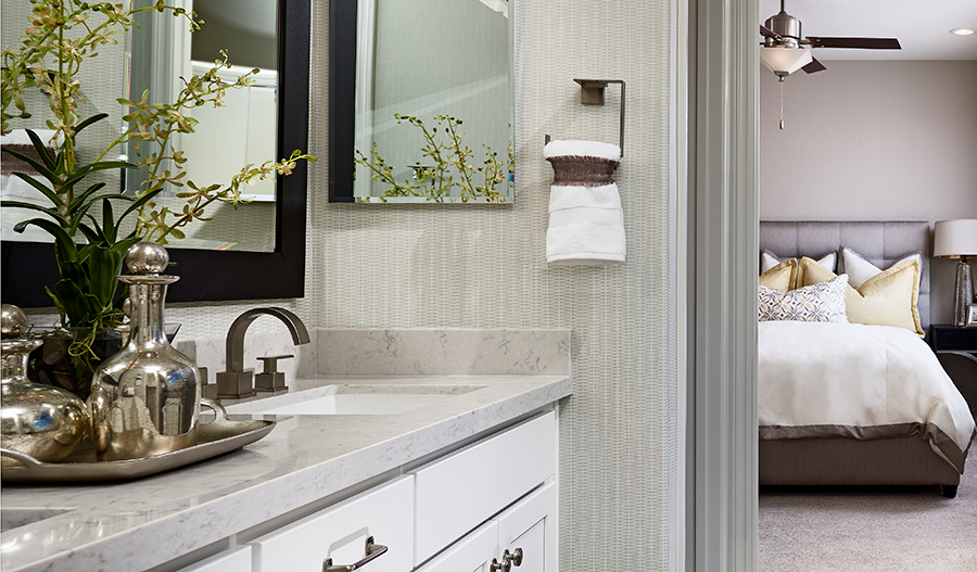 Owner's Bathroom Owner's bathroom and bedroom of the Lance floor plan