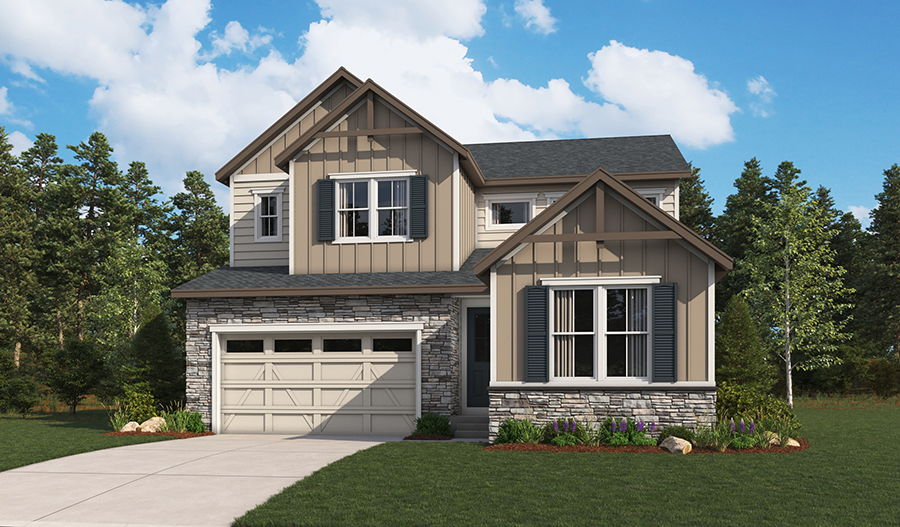 Elevation A of the Chesapeake floor plan
