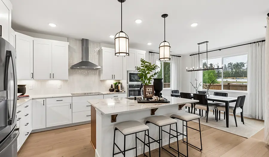 Kitchen in a handsome new home