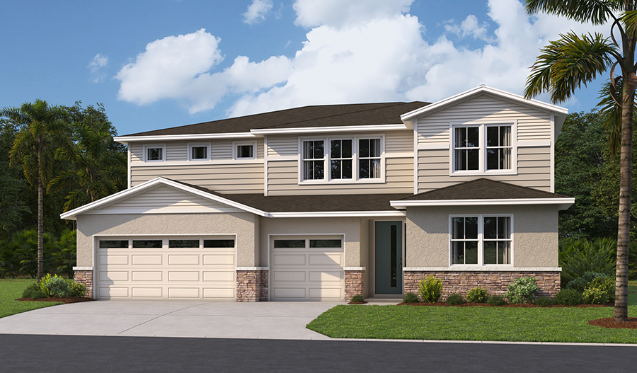 Master Elevation K of the Dayton floor plan