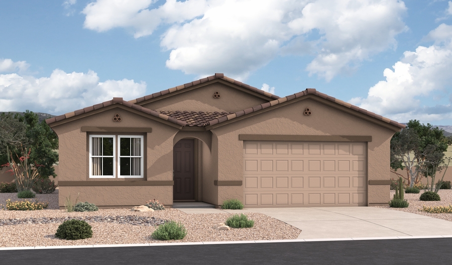 Elevation A of the Slate floor plan