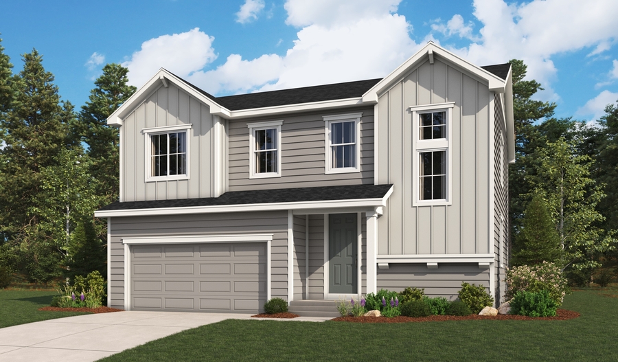 Elevation A of the Bedford floor plan
