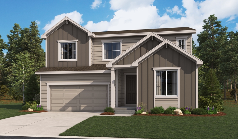 Elevation A of the Hopewell floor plan