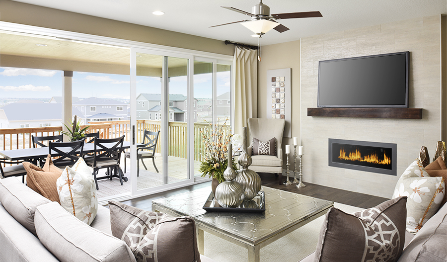Great room in the Dillon II floor plan
