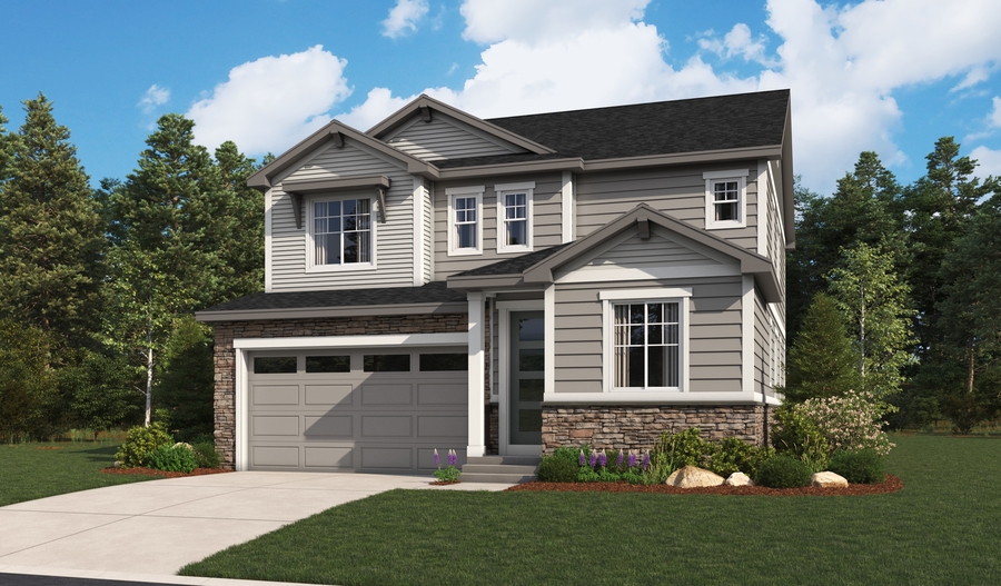Elevation A of the Foster floor plan