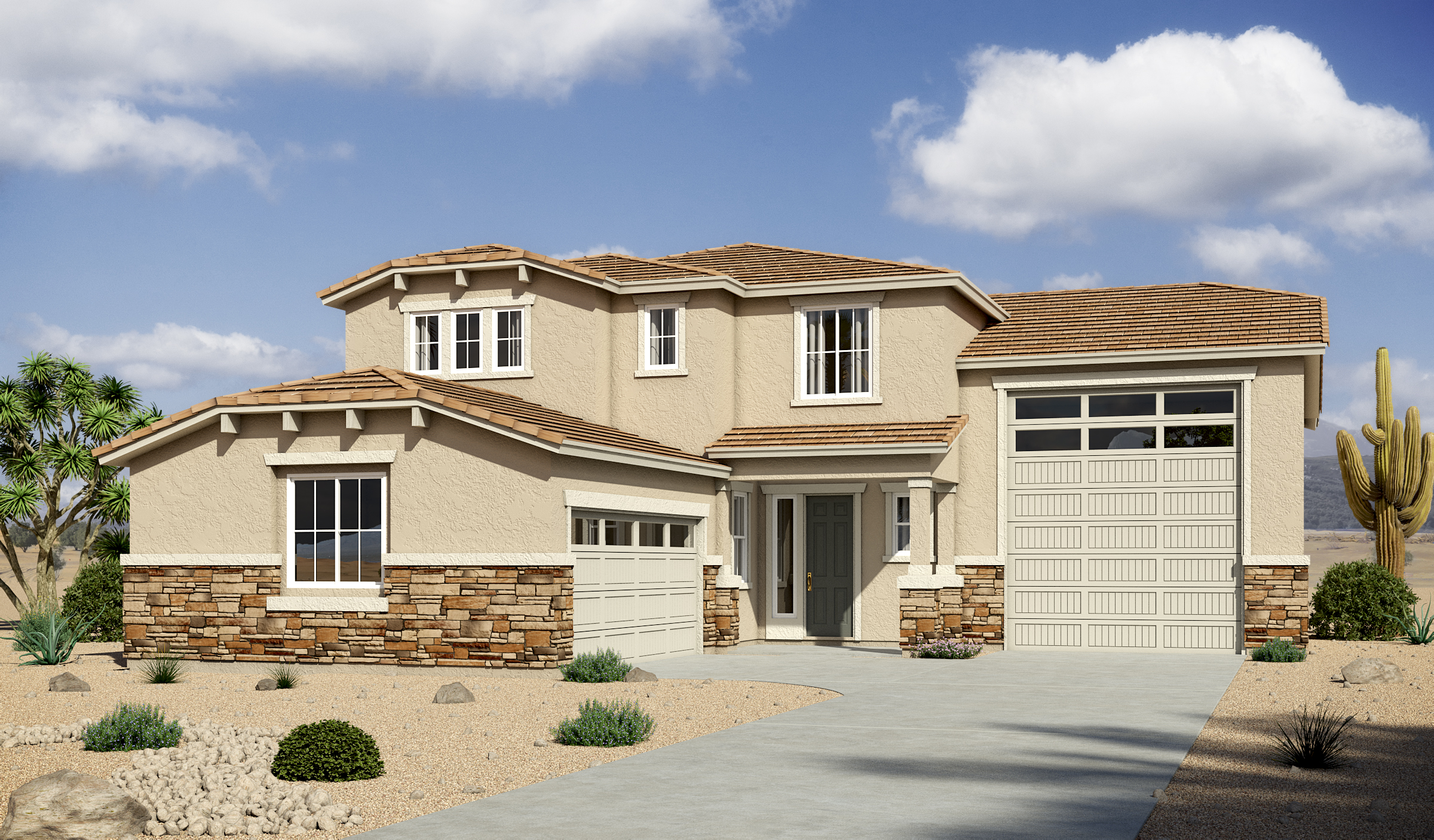 Paulson Floor Plan At Desert Oasis Richmond American Homes The Paulson Elevation B 1 Of 3