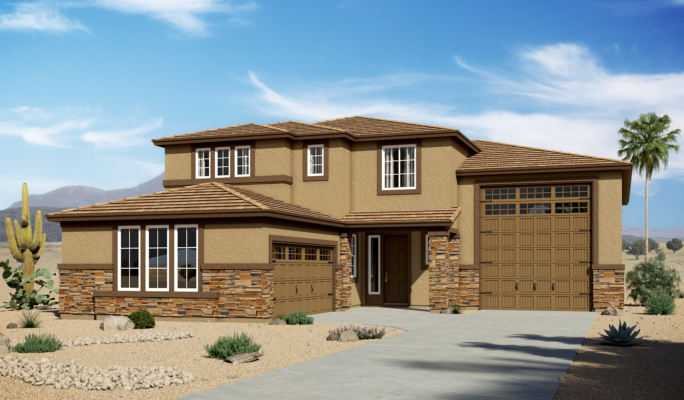 Paulson Floor Plan At Desert Oasis Richmond American Homes The Paulson Elevation C 3 Of
