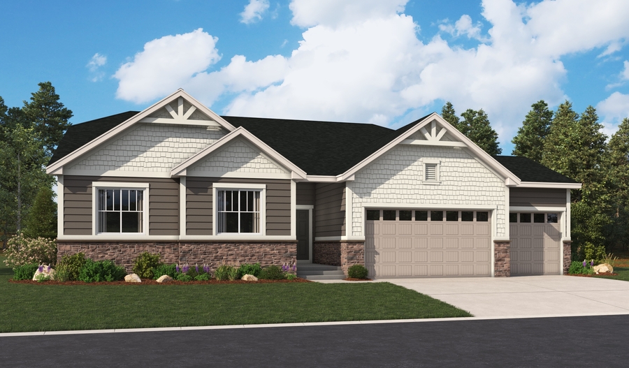 3-Car Elevation B of the DanielII floor plan