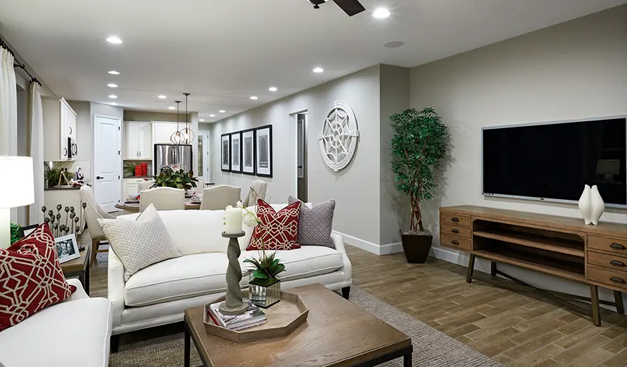 Great room of the Ruby floor plan