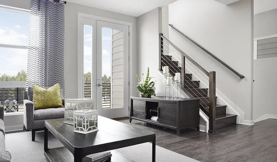 Family room in the Greenwich floor plan
