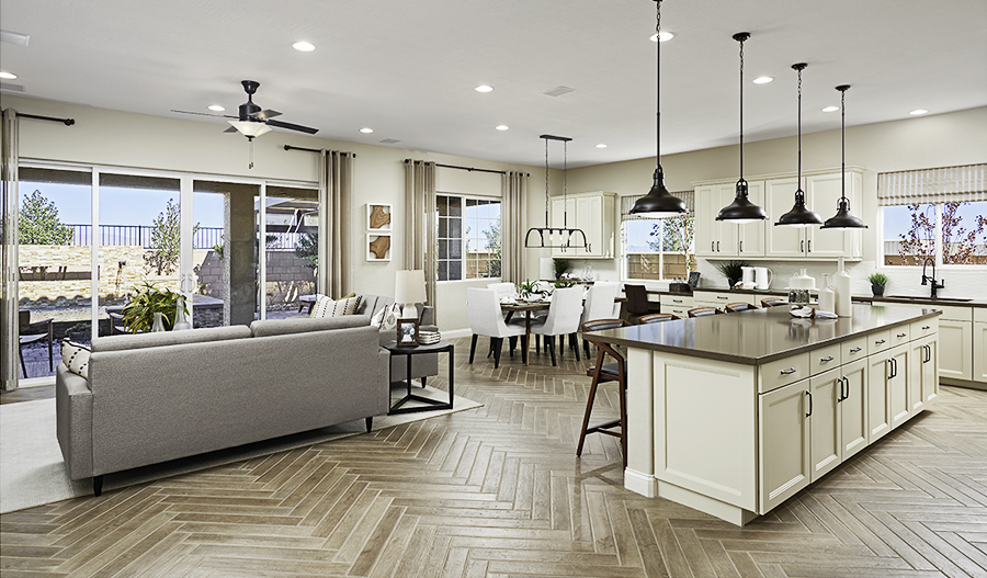 Great room of the Paige floor plan