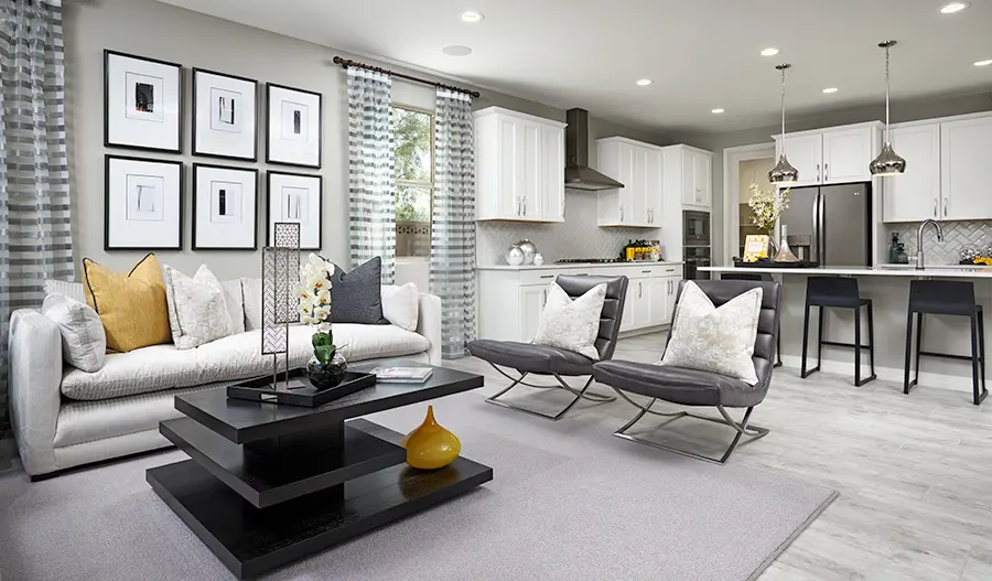 Family room in the Deacon floor plan