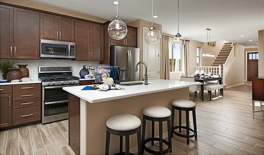 The Lawson Kitchen and nook of the Lawson floor plan