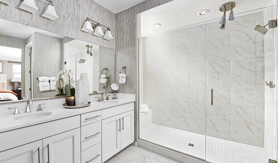 The Layla (The Cottonwood in some areas) Owner's bathroom of the Layla floor plan