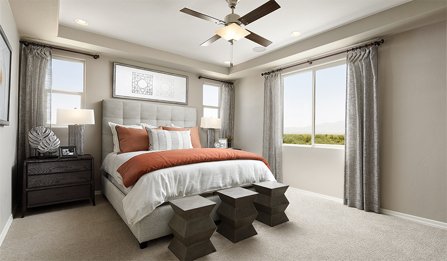 The Layla (The Cottonwood in some areas) Owner's bedroom of the Layla floor plan
