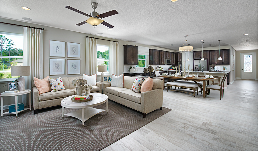 The Raleigh Great room of the Raleigh floor plan