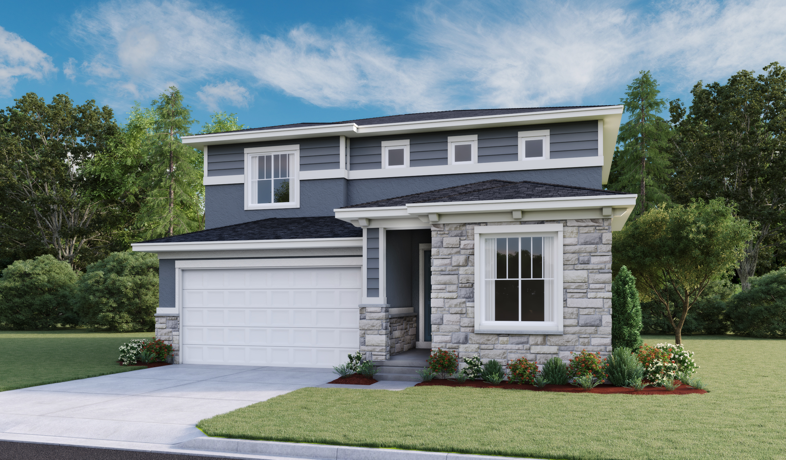 Exterior F of the Citrine floor plan