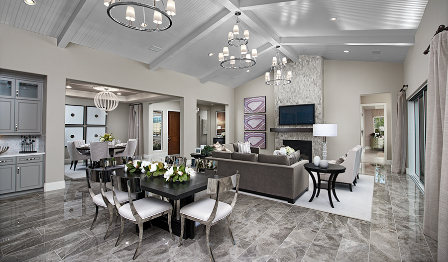 Family room of the Rocco plan in Stirling Manor