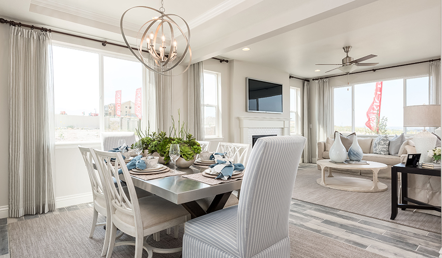 The Leah Dining and great room of Leah plan
