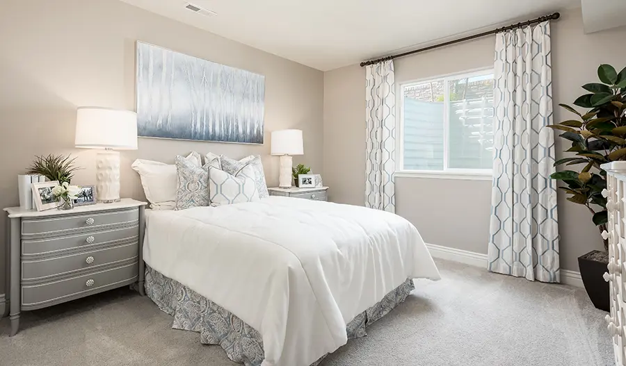 Bedroom of the Leah plan in South Hills