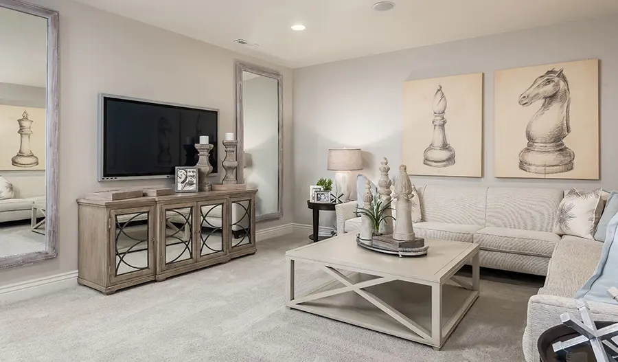 Living Room of the Leah plan in South Hills